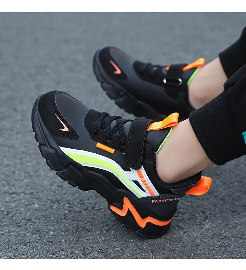 AquaStride Kids Waterproof Leather Sneakers ATHLEXES