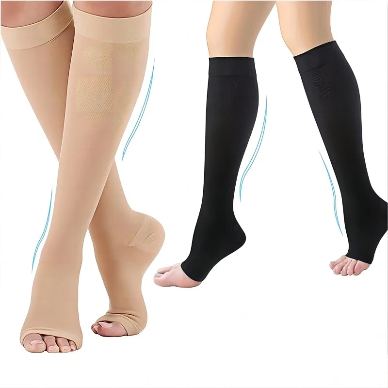 Varicose Vein Relief: S-XXL Toeless Compression Socks ATHLEXES