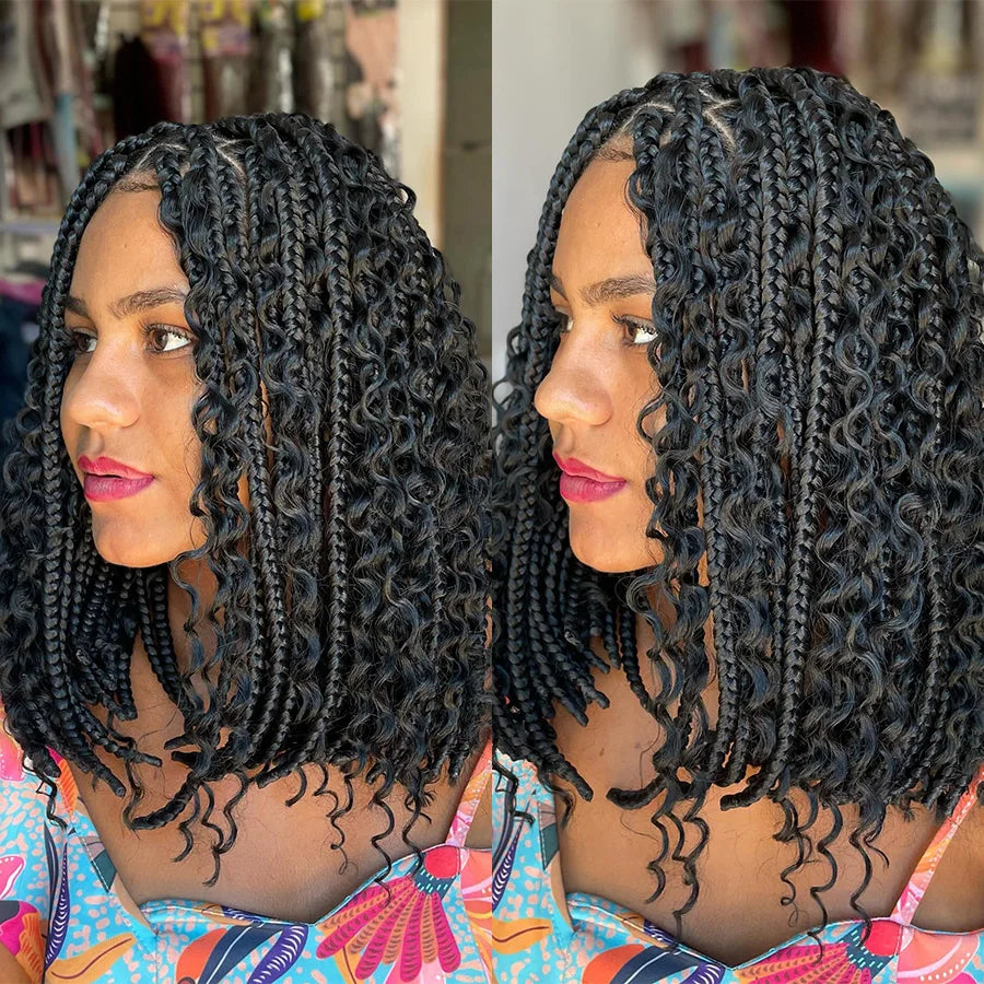Bohemian Goddess Curly Bob Lace Front Wig ATHLEXES