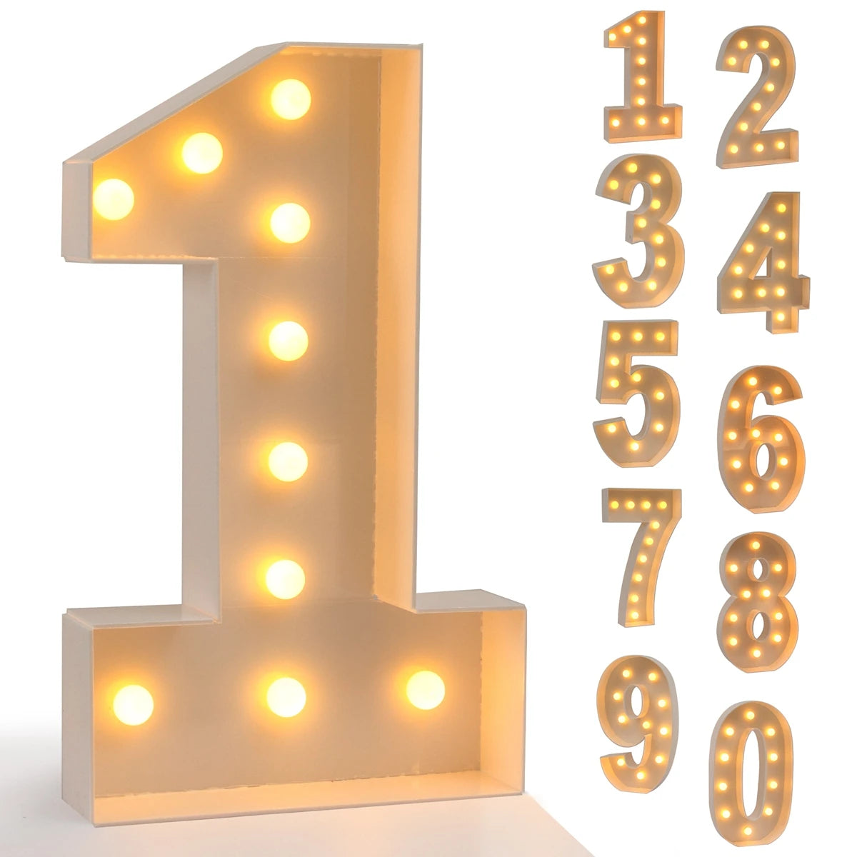 Illuminated Milestone Number Ornaments for Celebrations ATHLEXES