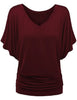 Chic Summer V-Neck Batwing Tee for Women S-5XL ATHLEXES