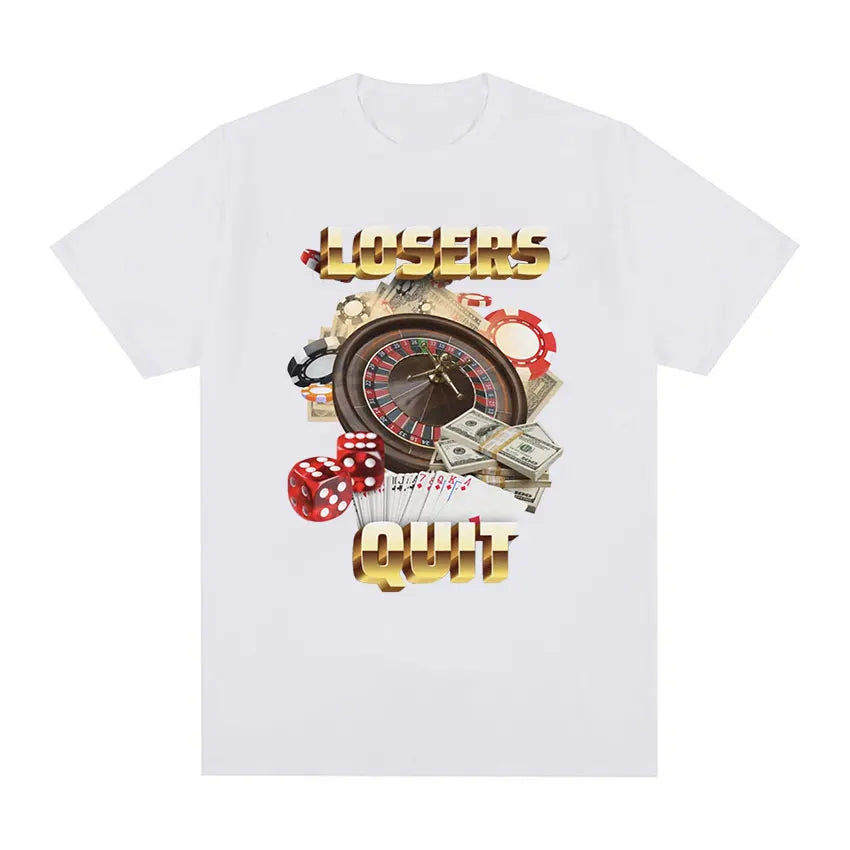 Vintage Losers Quit Gambling Meme T-Shirt ATHLEXES