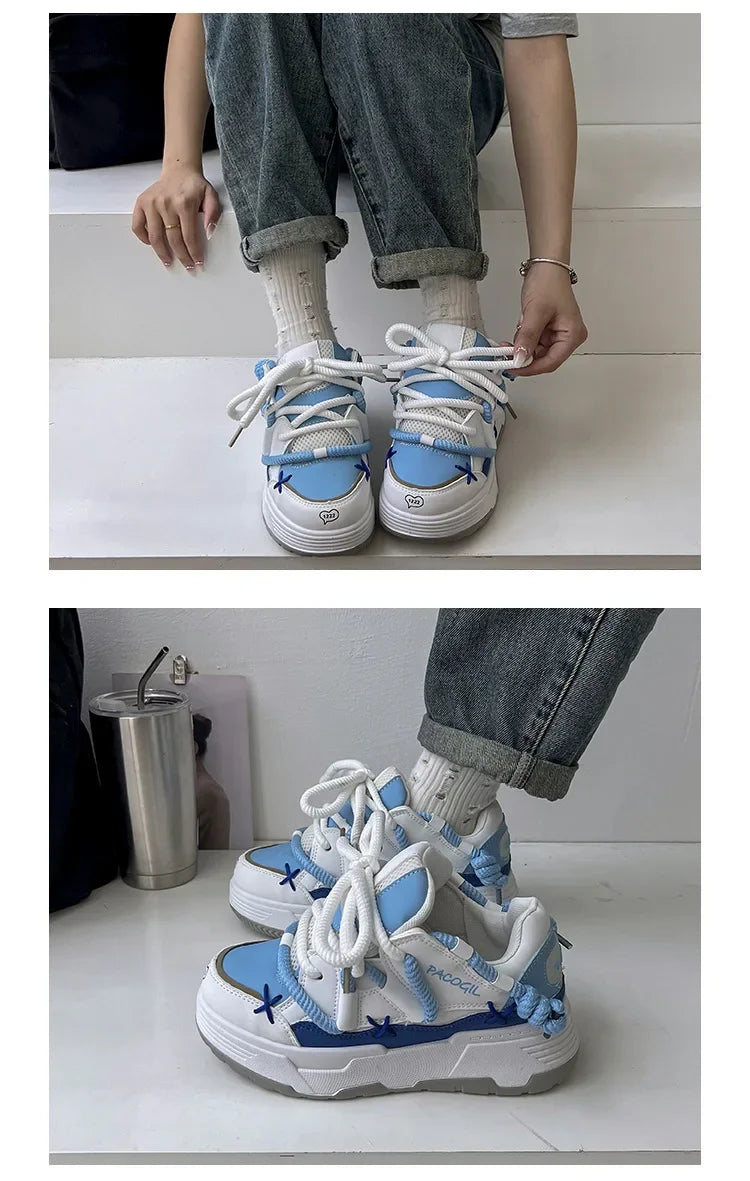 ChicNiche Color Block Dad Shoes for Couples ATHLEXES