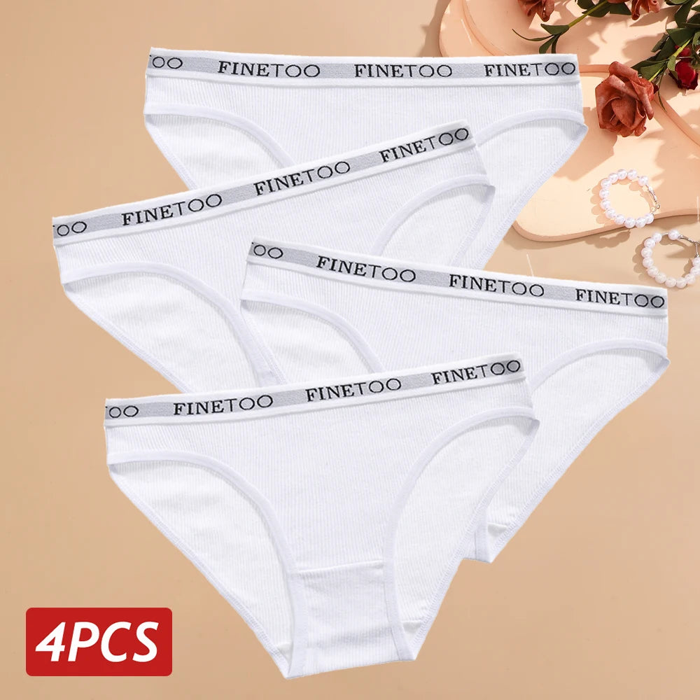 Cotton Comfort: 4PCS High Elastic Women's Briefs ATHLEXES