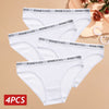 Cotton Comfort: 4PCS High Elastic Women's Briefs ATHLEXES