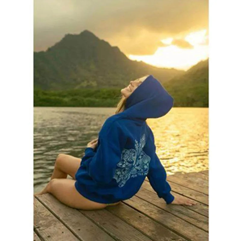 PINK PALM PUFF Casual Hoodie for Women 2025 ATHLEXES