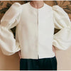 Elegant Puffy Sleeve Blouse for Women 2025 Summer Tops ATHLEXES