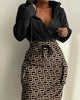 Plaid Hoodie Dress with Drawstring Detail ATHLEXES