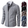Velvet Warmth High Collar Cardigan for Men - Winter Knitwear ATHLEXES