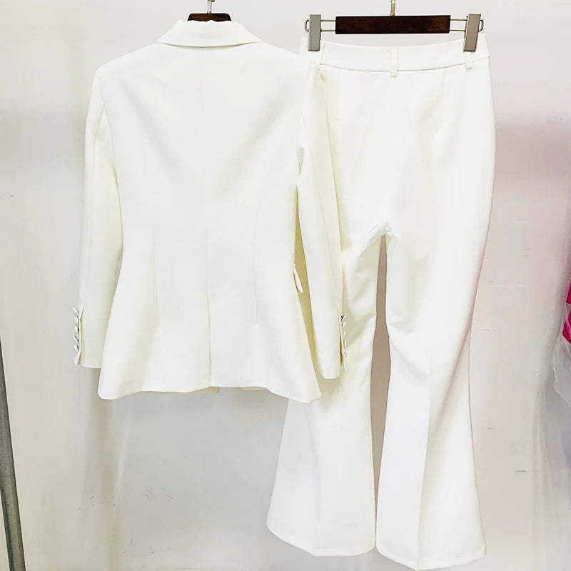 ChicRunway Women's Blazer and Flare Pants Set ATHLEXES