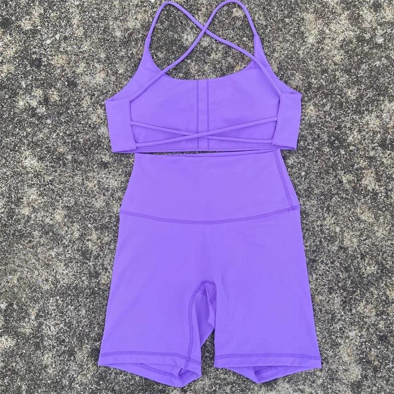 Athletic Comfort Yoga Set with Cross Straps ATHLEXES