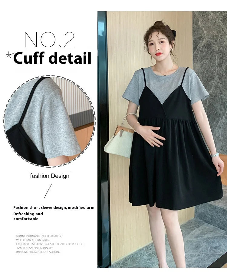 Chic Maternity Summer Dress with Halter Neck ATHLEXES