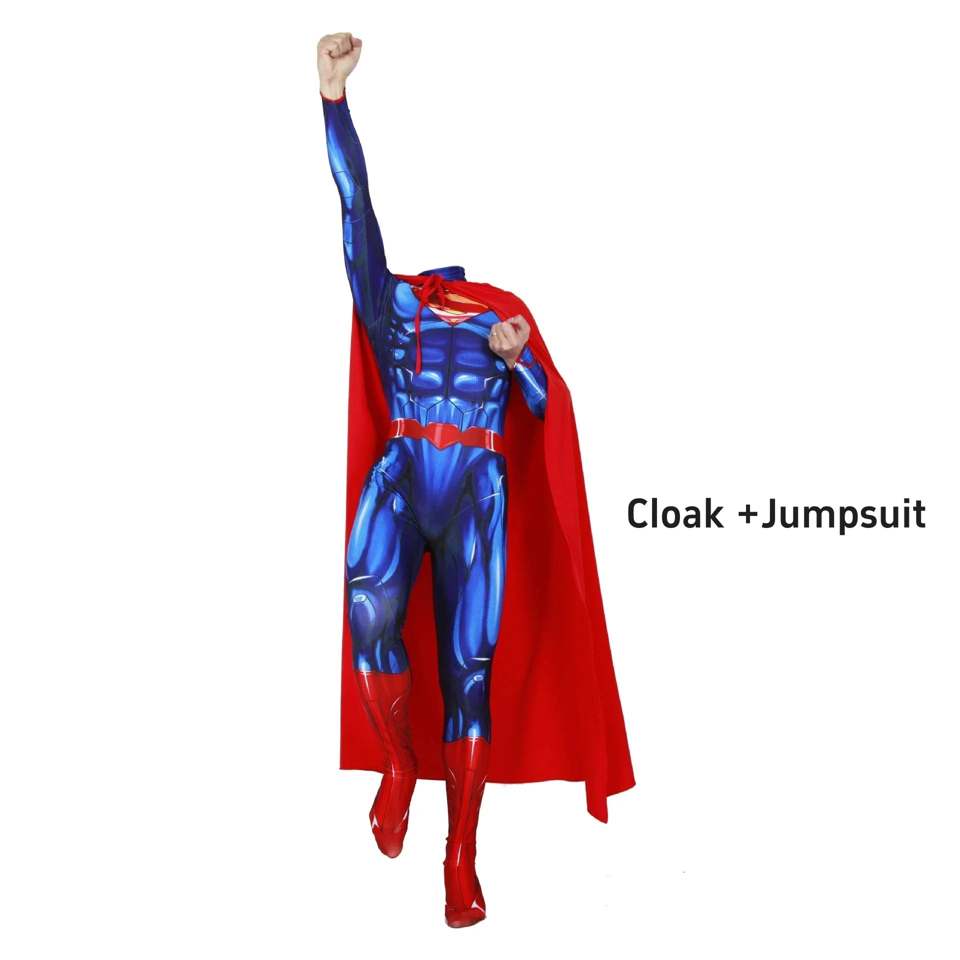 Superman Cosplay Jumpsuit with Cape for All Ages ATHLEXES