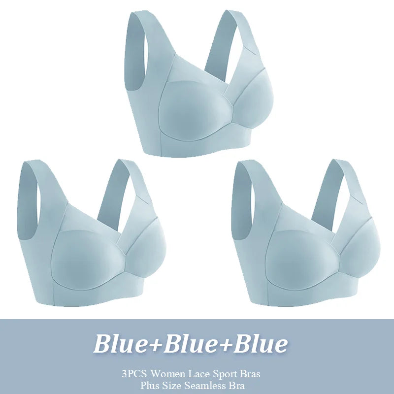 LuxeFit Seamless Plus Size Wireless Bras Set ATHLEXES