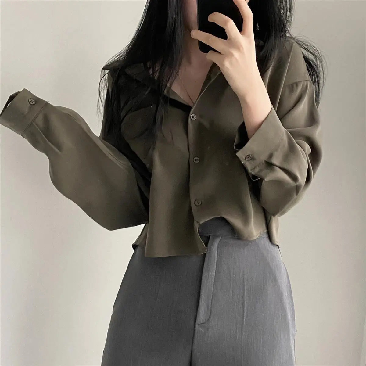 Elegant Casual White Long Sleeve Blouse ATHLEXES