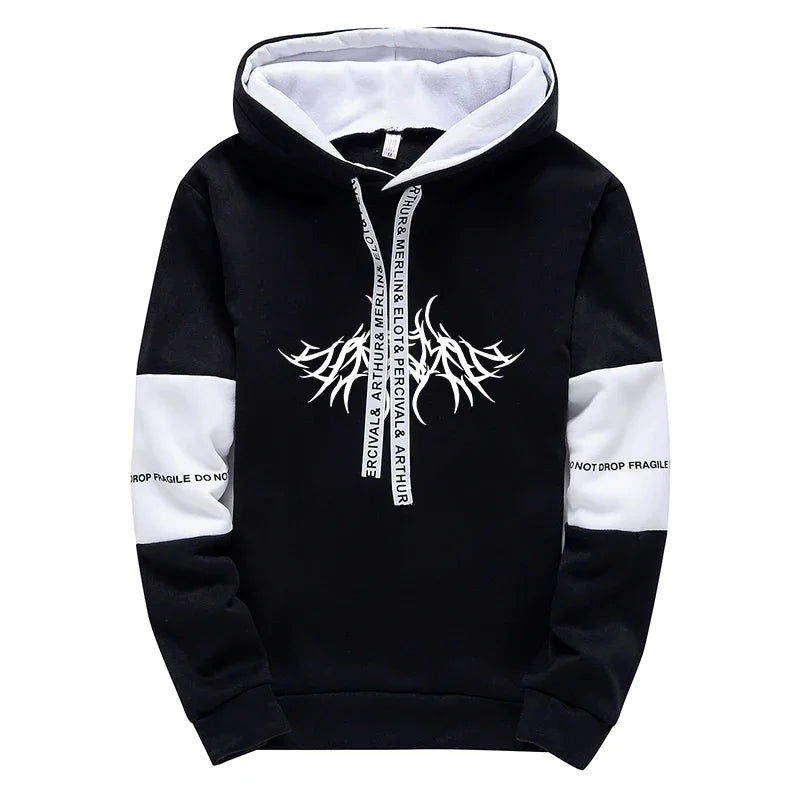 Stylish Tracksuit Set: Black & White Casual Wear ATHLEXES