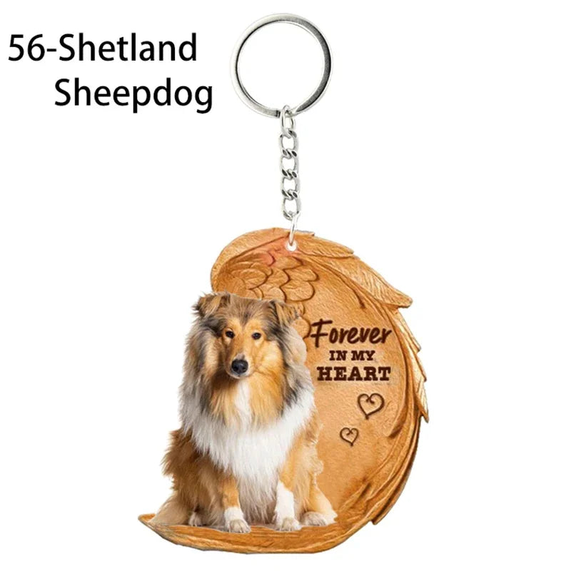 Heartfelt Dog Angel Pendant Keychain ATHLEXES