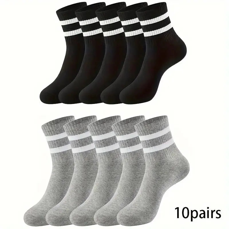 Premium Men's Striped Casual Socks Set ATHLEXES