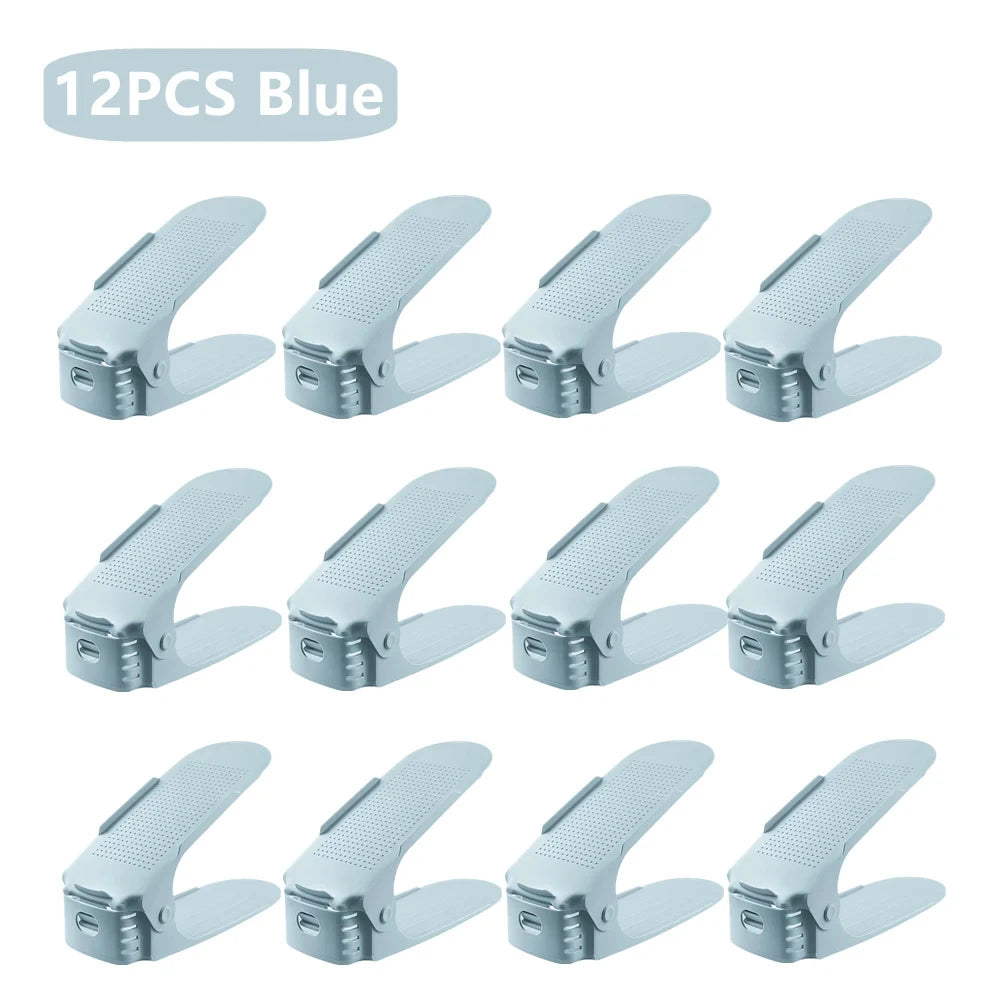 ShoeSavvy 12Pcs Adjustable Organizer Rack System ATHLEXES