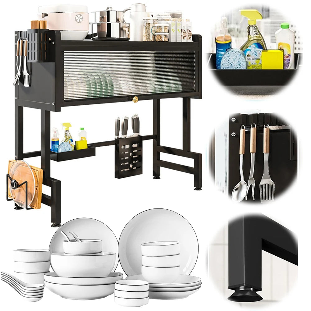 Versatile 3-Tier Over Sink Dish Rack ATHLEXES