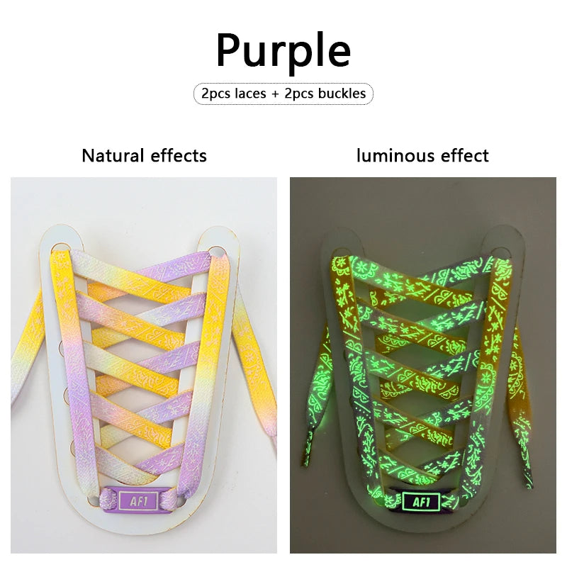 Luminous Glow AF1 Shoelaces - 4Pcs Sneaker Decor ATHLEXES