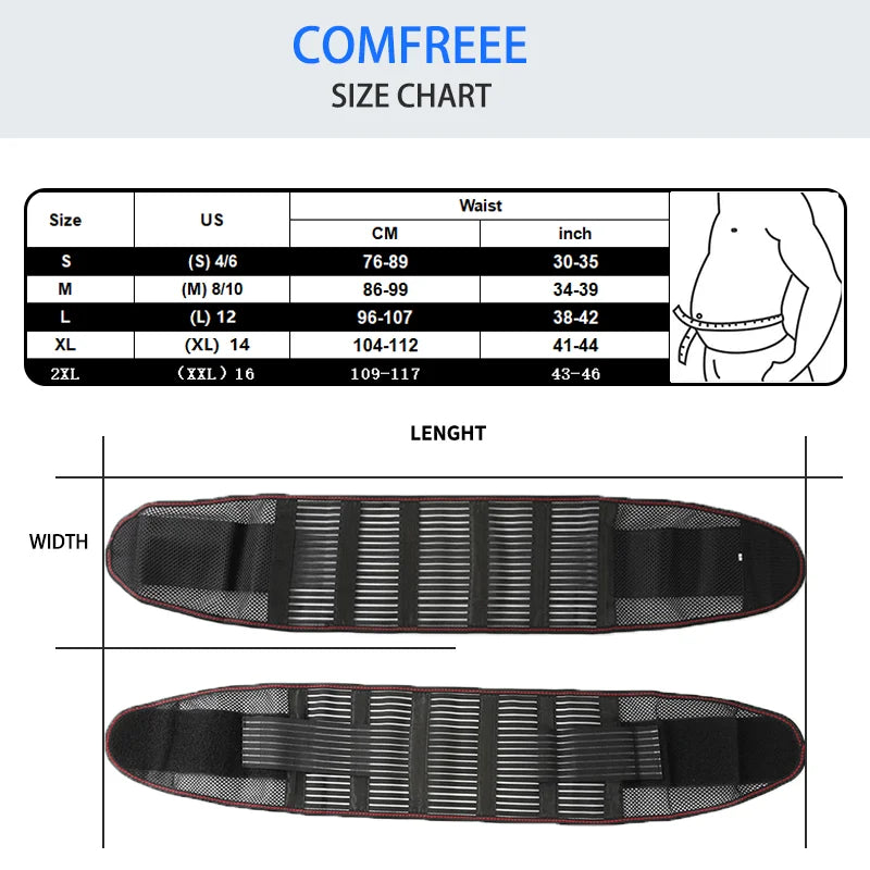 LumbarEase Adjustable Back Support Belt for Pain Relief ATHLEXES