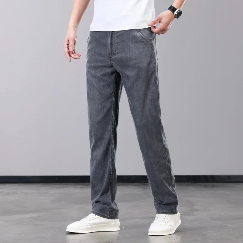 BreezyCool Men's Summer Denim Pants ATHLEXES