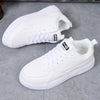 LuxeLite Breathable White Lace-Up Sneakers for Women ATHLEXES