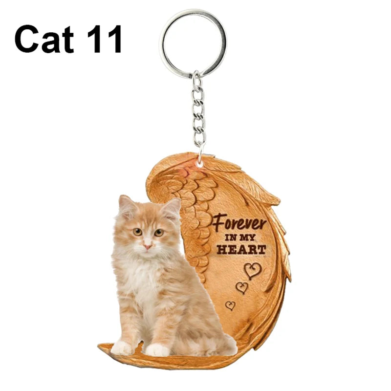 Heartfelt Dog Angel Pendant Keychain ATHLEXES