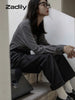 Korean Minimalist Oversized Button-Up Shirt for Women ATHLEXES