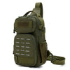 Tactical Sling Shoulder Bags Waterproof Night Reflective Strip Pack EDC Molle Chest Bag 10L Capacity Black ATHLEXES