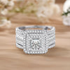 Elegant 2PCS Moissanite Wedding Ring Set 925 Silver ATHLEXES