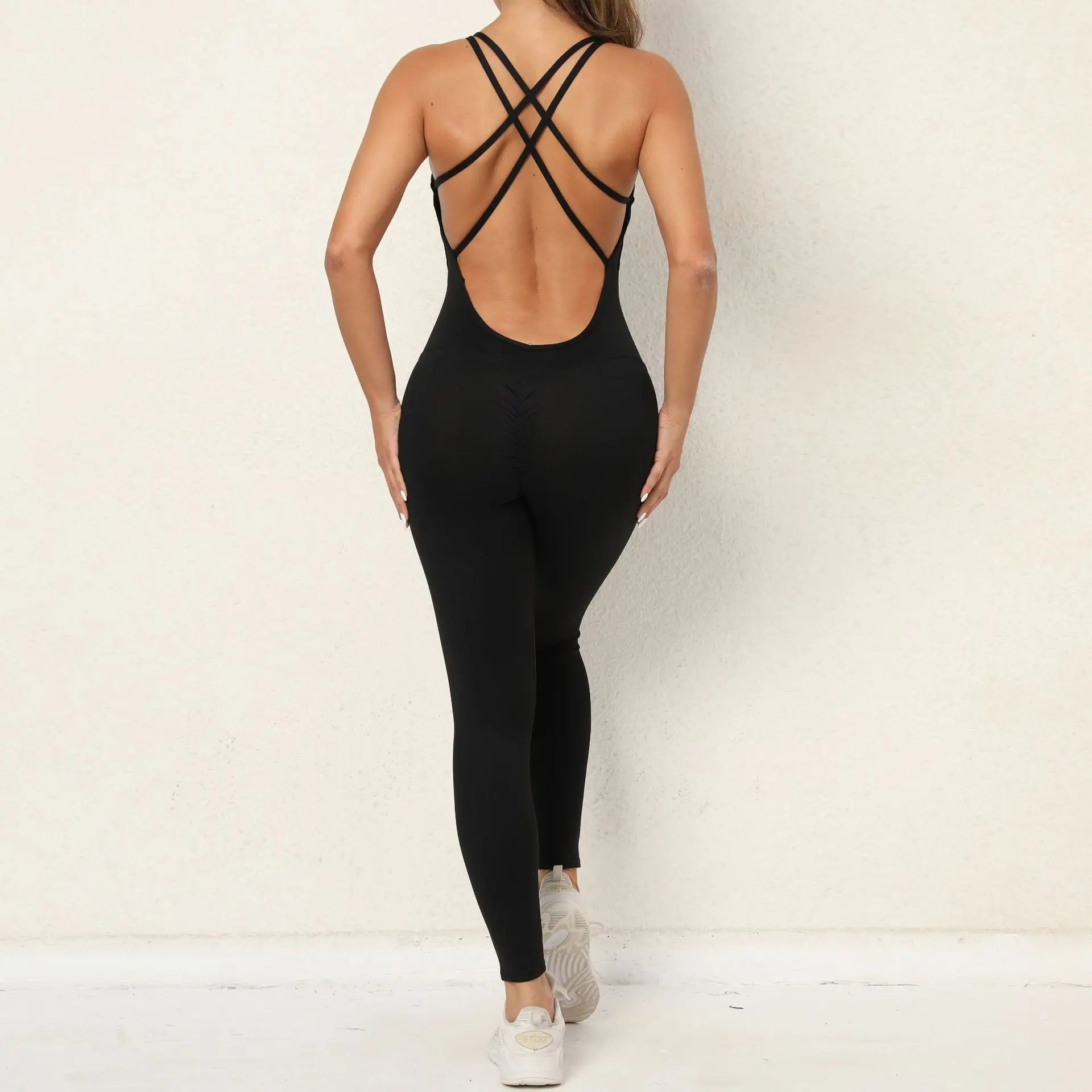 Sexy Backless Bodycon Scrunch Jumpsuit ATHLEXES