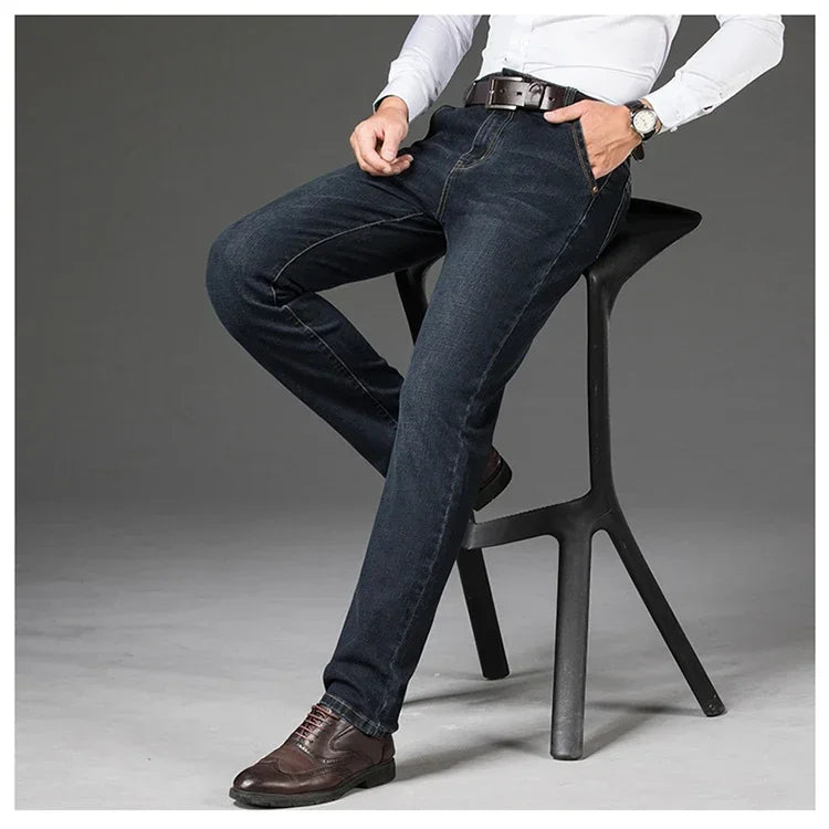 Classic Fit Plus Size Men's Denim Trousers ATHLEXES