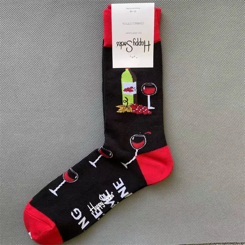 Happy Socks Men's Diamond Check Crew Socks for All Seasons ATHLEXES