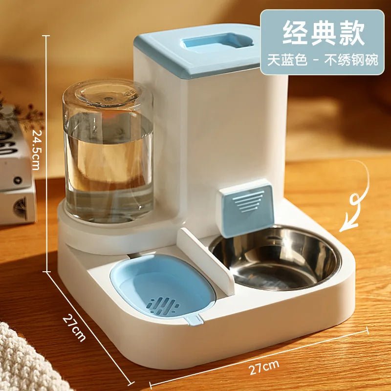 New Pet Cat Large Capacity Water Dispenser Dry Wet Separation for Automatic Feeder Drinking Water Supplies Food Container ATHLEXES