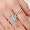 Newshe Elegant 925 Silver Halo Wedding Ring Set ATHLEXES