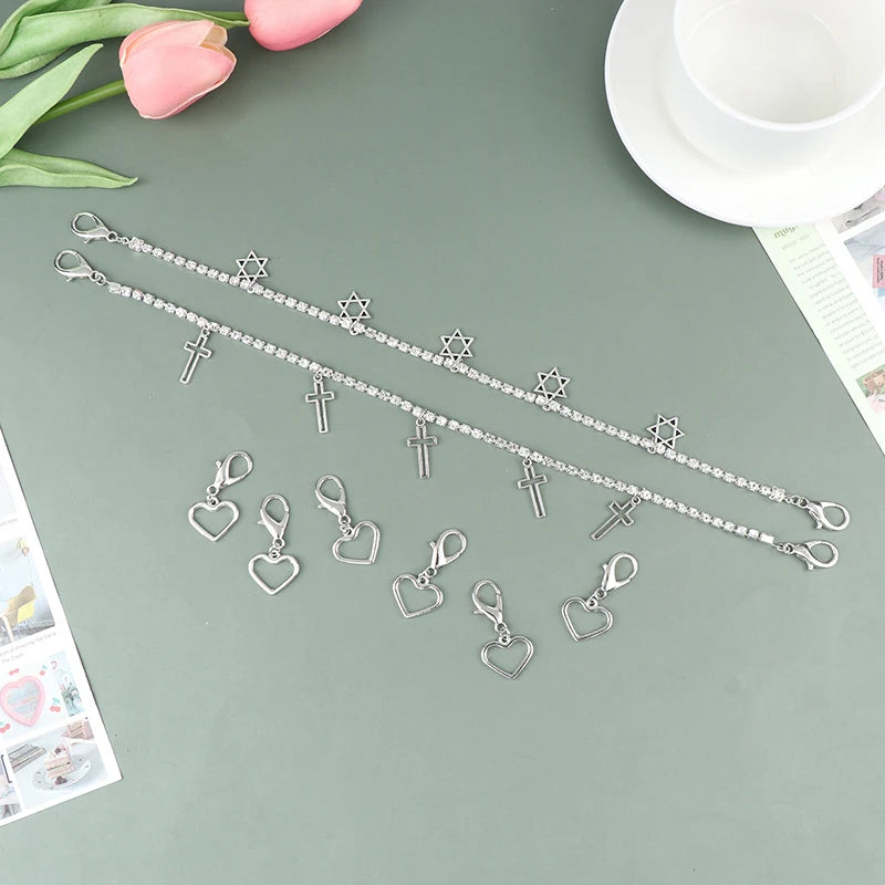 Chic Heart Tassel Boot Shoe Chain Jewelry for Trendy Sneakers ATHLEXES