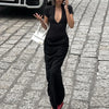 Elegant V-Neck Side Slit Maxi Dress for Women ATHLEXES