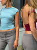 ChicCut Backless Summer Crop Top for Women ATHLEXES