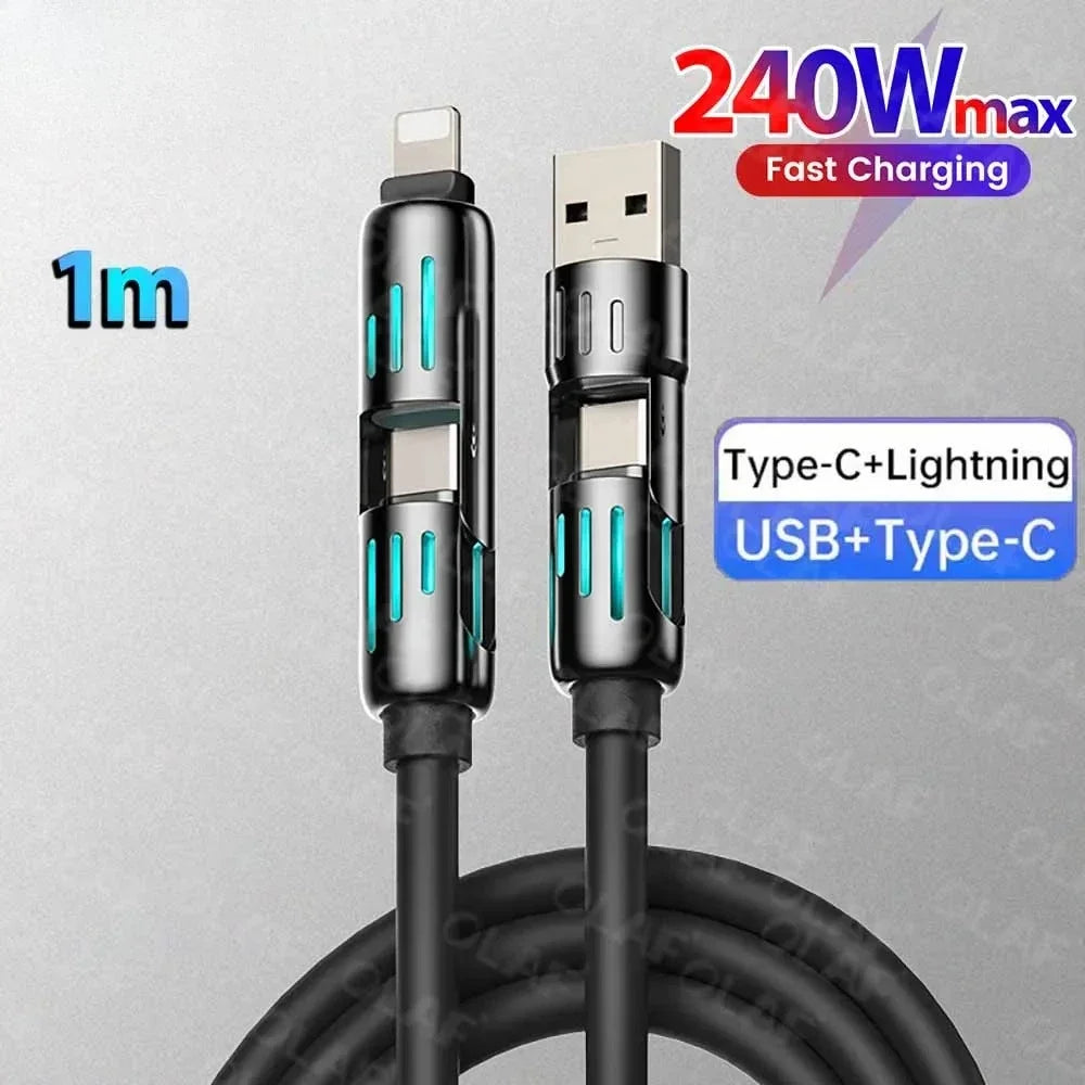 QuadCharge 240W USB Type C Fast Charging Cable ATHLEXES