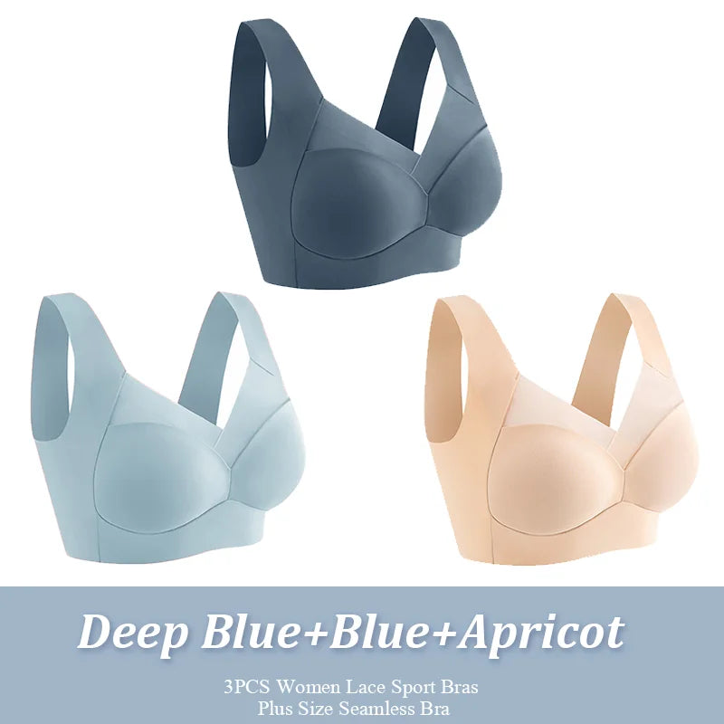 LuxeFit Seamless Plus Size Wireless Bras Set ATHLEXES