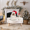 PlushNest Luxury Cat Bed with Waterproof Cushion and Stylish Wood Legs ATHLEXES