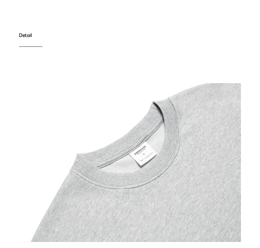 SIMWOOD Oversized Minimalist Menâ??s Sweatshirt SI980547 ATHLEXES