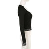 Lace Trim Slim Fit Crop Top for Summer Style ATHLEXES