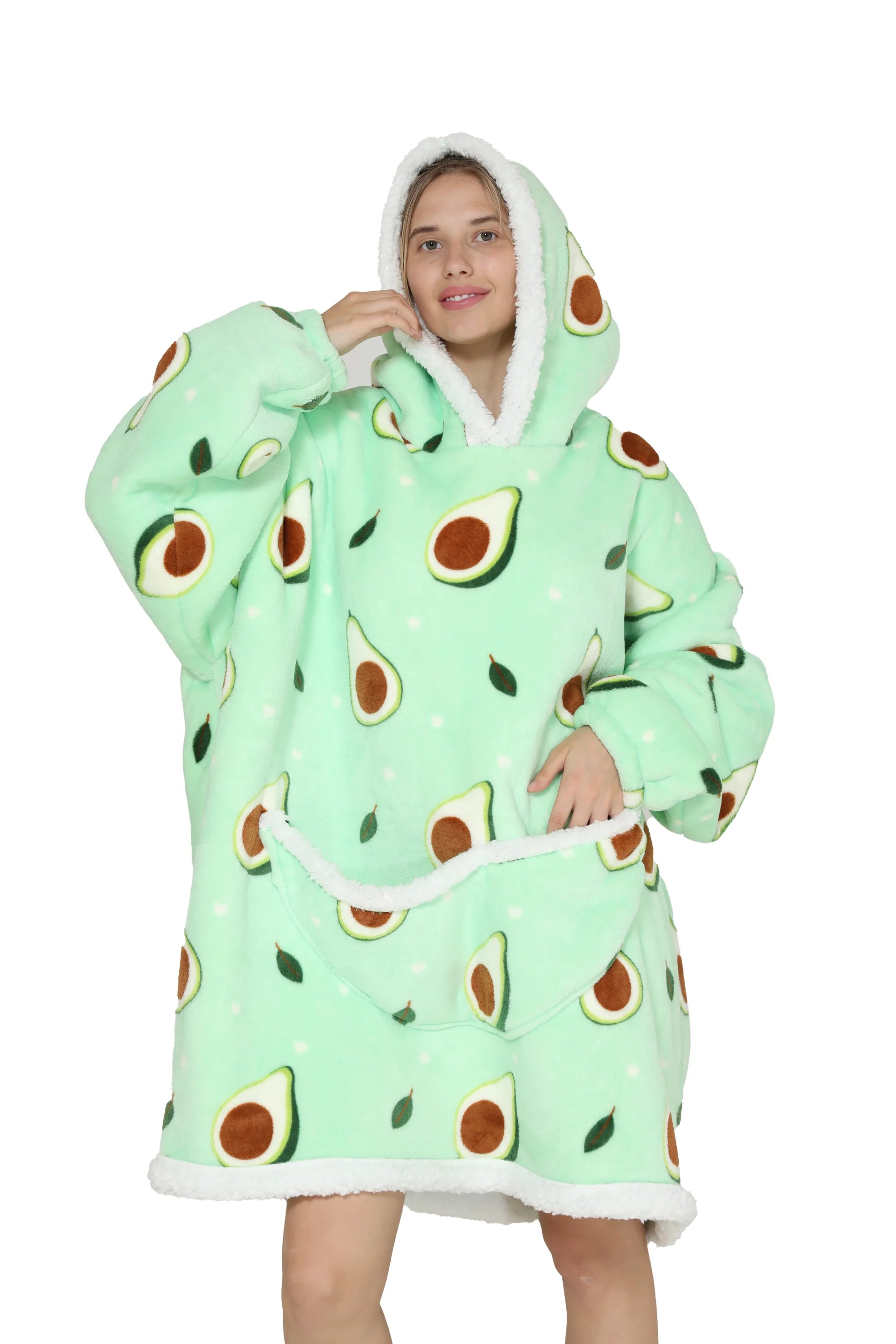 CozyNest Oversized Flannel Hoodie Blanket ATHLEXES