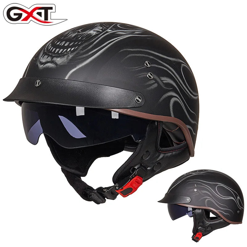 RetroRide DOT Certified Half Helmet ATHLEXES