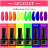 NailArt Pro 6pc UV Gel Polish Kit for Manicure ATHLEXES