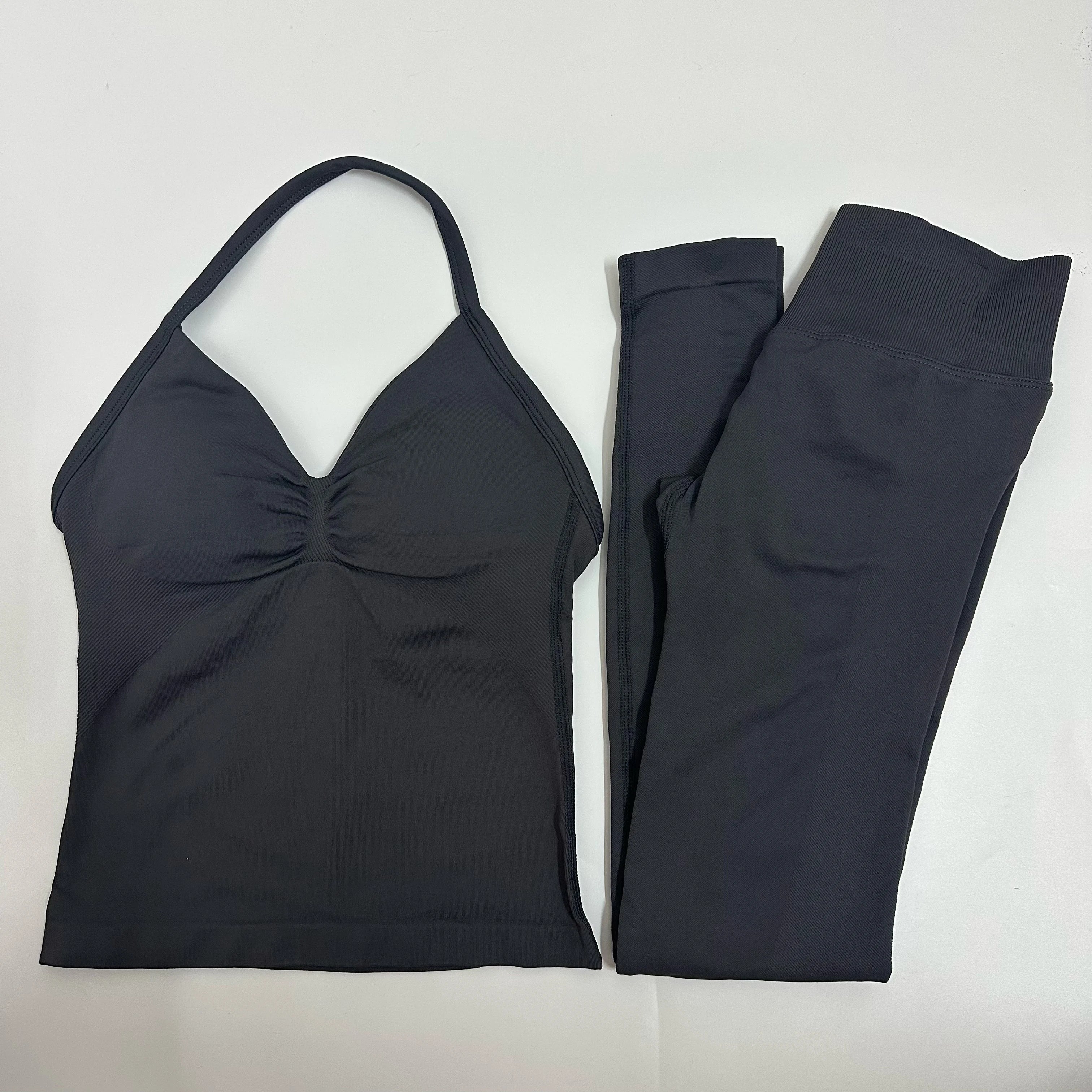 ElevateFit Backless Yoga Leggings and Tank Set ATHLEXES
