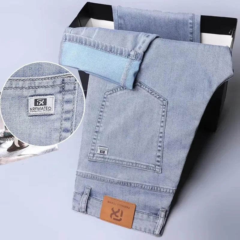 BreezeFit Menâ??s Lightweight Denim Straight Pants ATHLEXES